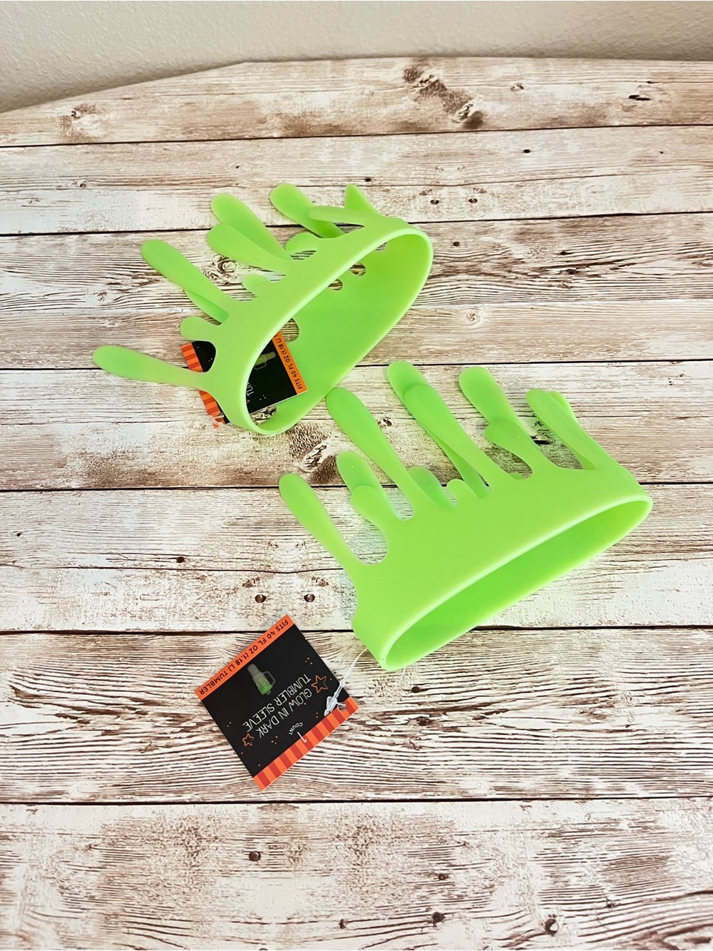 Target Bullseye Glow In The Dark Slime Tumbler Grip Sleeves Set of 2🎀